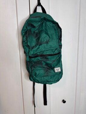 Hershel Green Print Packable Dayback Backpack